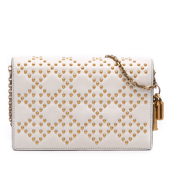 Pre-Loved Dior Studded Calfskin Cannage Lady Dior Wallet on Chain - Picture 1 of 11